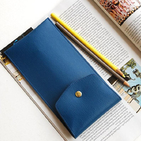 Estuche Organizador de Cuero Genuino Personalizado para Bolígrafos y Lápices