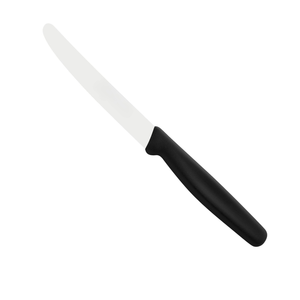 Cuchillos para carne modernos con mango ergonómico negro y hoja de acero inoxidable lisa para el hogar, cocina, restaurante y corte de carne - Product Image 4