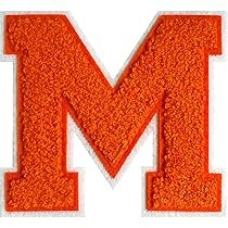 Chenille Embroidered Letter M Patch <b>Iron</b> On Applique for Clothing Hats Bags Jackets Backpacks DIY Crafts Apparel Decoration - Product Image 3
