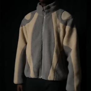 Clothing Manufacturer Custom Winter Sherpa <b>Jacket</b> High Street Heavyweight Fleece <b>Zip</b>-<b>Up</b> <b>Jackets</b> for Men Breathable Custom - Product Image 5