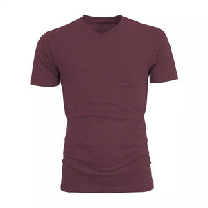 T-shirt pour homme à col en V, style tendance, décontracté, en microfibre, manches courtes, 100% coton, très demandé, prix bas - Product Image 1