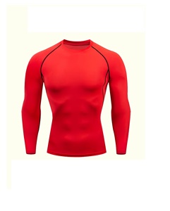 Chemise de compression à manches longues de qualité supérieure pour adultes, nylon et élasthanne, chemise de sport à manches longues pour hommes, chemise de compression de fitness - Product Image 1