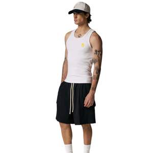 Débardeur côtelé sans manches en coton blanc uni pour homme – Sous-vêtement d'été coupe ajustée – Tenue décontractée – Fourniture en gros OEM - Product Image 6