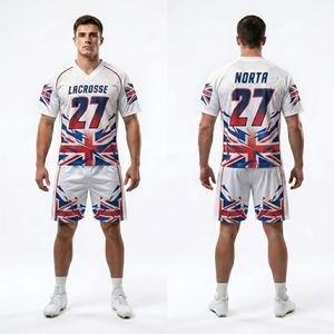 Uniforme de Lacrosse Rojo y Negro con Gráficos Sublimados, Jersey y Pantalones Cortos Transpirables de Malla de Secado Rápido, Conjunto de Ropa Deportiva para Equipo - Product Image 6