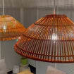 Handcrafted Bamboo Lampshade Retro Style Pendant <b>Ceiling</b> Shade Cone Round Shape Brown Large LA017B OEM Supplier Vietnam - Product Image 2