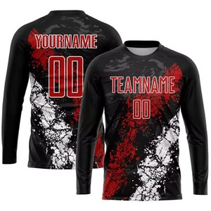 Custom Sublimated <b>Soccer</b> Jersey Long Sleeve Moisture Wicking Breathable Team Name Printed Front Athletic Fit Unisex All Seasons - Product Image 1