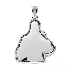 Pendentif Jésus glacé très demandé, plaqué or rose, avec strass en cristal, breloque religieuse, collier unisexe style Hip Hop - Product Image 5