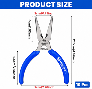 LUMINEX IMPEX LUB=113 <b>Long</b> <b>Nose</b> Stainless Steel Lightweight Smooth Work Jewelry Making Polishing Pliers for Bracelet Making DIY - Product Image 2