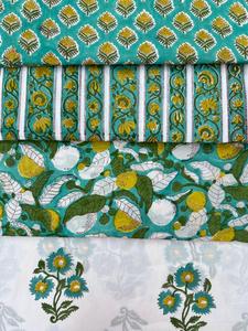 Tela de Algodón Hecha a Mano al por Mayor, Tela Estampada a Mano Sanganeri de Jaipur, Material en Bruto para Confección de Vestidos - Product Image 2