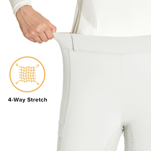 Pantalons d'équitation pour femmes Elite, avec patchs en silicone aux genoux, respirants, pour l'équitation et l'entraînement en écurie - Product Image 5