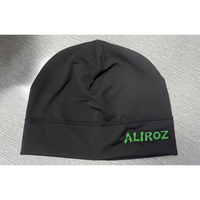 Bonnet de course en polyester/élasthanne doublé satin, bonnet ajusté avec logo personnalisé, bonnet de sport d'hiver élastique