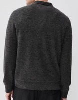 Pull en cachemire tricoté sur mesure pour homme, col polo, manches longues, pull en cachemire tricoté pour homme