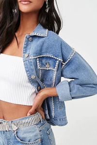 Chaquetas Vaqueras de Invierno para Mujer, de Alta Calidad, para Exteriores, Bordadas a Medida, Rellenas de Algodón, Reversibles, Servicio OEM, Fabricante - Product Image 5