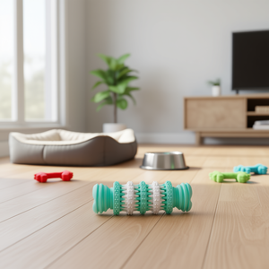 Jouet à mâcher pour animaux de compagnie Denta Fun Bone Mint en caoutchouc naturel 11 cm - Product Image 3