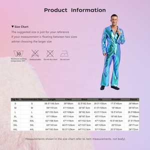 Quần áo nhảy múa, trang phục nhảy múa, bộ jumpsuit dành cho nam, trang phục nhảy <span class=keywords><strong>Disco</strong></span> cổ điển, trang phục Halloween, trang phục biểu diễn sân khấu - Product Image 6