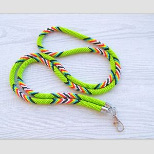 Cordon perlé fait main tendance, style bohème, porte-clés et porte-badge pour usage quotidien à prix abordable - Product Image 2