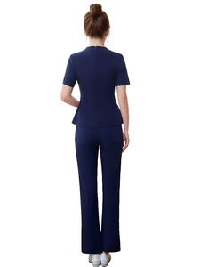 Uniforme professionnel de femme de chambre d'hôtel à manches courtes, tenue de travail pour services d'hôtellerie et de nettoyage, fournisseur de marques privées - Product Image 6