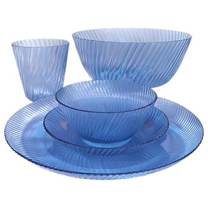Assiettes écologiques à motif côtelé PGT MIT (lot de 6 couleurs) pour la maison et le camping - Product Image 5
