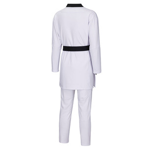 Uniforme de Taekwondo Ligero y Transpirable para Hombre, Liso, con Logotipo Personalizado en la Parte Delantera, 100% Algodón, Ropa de Artes Marciales - Product Image 2
