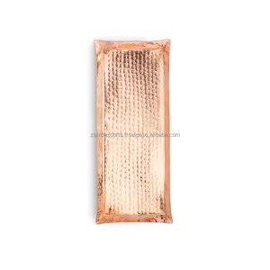 Global Trending Modern Aluminium Multi-piece <b>Tray</b> for Dining Display Use Metal Craft <b>Serving</b> <b>Tray</b> Zahid Exports <b>Gold</b> Platter - Product Image 1