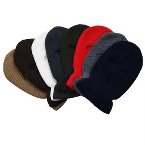 Cagoule unisexe noire personnalisée à 1 trou pour homme, chaude, pour l'extérieur, bon marché, tricotée, masque de ski - Product Image 3