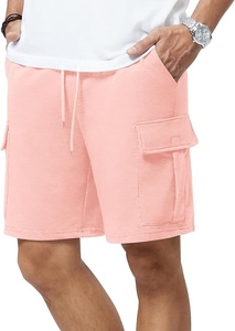 Pantalones Cortos Cargo Bermuda para Hombre, Color Granate, con Cordón, Cintura Media, Casuales, Transpirables, con Bolsillos Tejidos, Diseño a Cuadros, Poliéster/Algodón, 180g, Digital - Product Image 5
