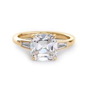 Bague de luxe pour femme en or blanc massif 14 carats avec diamant de laboratoire 3 carats certifié IGI, bague de fiançailles trois pierres de luxe - Product Image 2