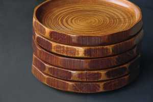 Assiettes en bois pour la cuisine et la salle à manger, assiettes en bois artisanales avec une finition lisse et polie - Product Image 2