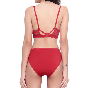 Ensemble de lingerie sexy en dentelle pour femme 2026 – Soutien-gorge et culotte transparents, grande taille, luxueux, push-up, respirant, brodé, écoresponsable - Product Image 2