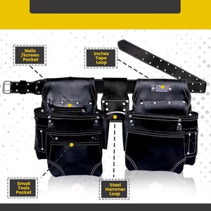 Factory Price Professional Electrical Waist Tool Bag High-Quality Custom-Made Leather Tool Bag For Sale - Product Image 4