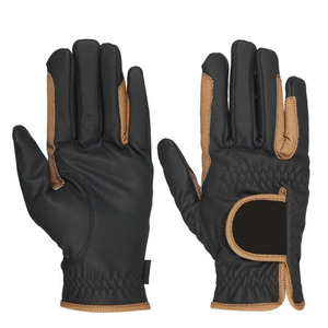 Gants en cuir marron foncé à doigts entiers, noirs et marron, pour l'extérieur, l'hiver, antidérapants, unisexes, à enfiler, pour la conduite - Product Image 1