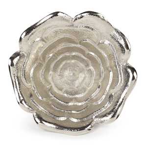Bol en céramique en forme de fleur dorée et argentée 14 cm, fait main, plat de service décoratif glamour - Product Image 6