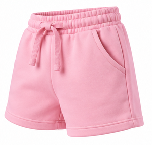 Shorts de Algodón Orgánico para Niñas al por Mayor, Shorts Deportivos Transpirables con Cordón para Verano, Shorts para Niñas con Cintura Elástica Suave - Product Image 1
