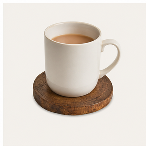 Handcrafted Natural Teak Wood Coasters With Bark Edge Eco-Friendly Rustic <b>Log</b> Slices <b>For</b> Coffee & Tea Durable & Heat-Resistant - Product Image 6