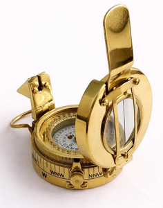 <b>Antique</b> Surveyor <b>Compass</b> with Sighting Vane Folding Cover Land Navigation <b>Compass</b> Professional Directional <b>Compass</b> Explorer - Product Image 5