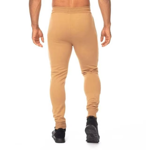 Men's Tan Sweatpants With <b>White</b> Knee Panels Elastic Waist Drawstring Side Pockets Casual Autumn Wear - Product Image 4