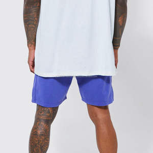 กางเกงขาสั้นกอล์ฟผู้ชายผ้าโพลีเอสเตอร์สีพื้นเรียบง่ายแบบสวมใส่สบาย แห้งเร็ว ซับเหงื่อ พร้อมเชือกผูกเอวสูง  รับสกรีนโลโก้ได้ - Product Image 3