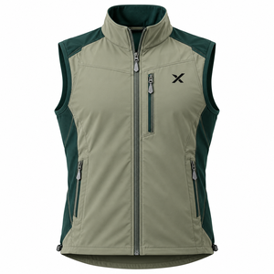 Chalecos y Gilets de Senderismo Personalizados |   Verde Caqui Seis Variaciones de Color |   Ropa de Senderismo Otoñal para Mujer |   Resistente al Agua | - Product Image 1