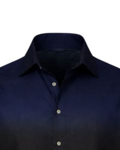 Camisa Formal Negra y Roja Ombre para Hombre, Algodón Premium, Manga Larga, Cierre de Botones, Estilo Casual Elegante, Fabricante OEM Personalizado, Suministro al por Mayor - Product Image 5