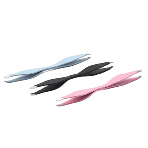 Pince à épiler 2-en-1 à double extrémité - Pointes précises et courbées pour extensions de cils professionnelles et nail art - Product Image 1