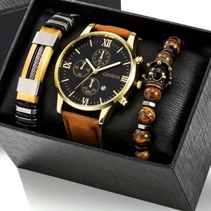 6247 3pcs/set Men's Casual Analog Watches and Bracelets Fashion Man Watch Set <b>Gift</b> - Product Image 4