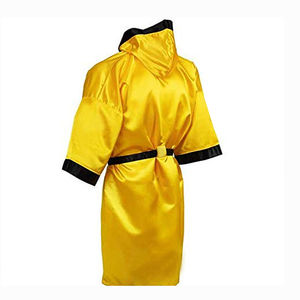 Robe de boxe professionnelle pleine longueur avec capuche, couleur personnalisable, vêtements d'arts martiaux en polyester respirant, séchage rapide, extensible et léger - Product Image 4