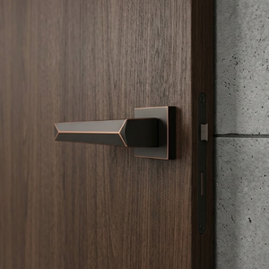 Premium Solid Brass Door <b>Handle</b> Set Modern Mortise Lever <b>Handle</b> for Main Door Interior Use Corrosion Resistant Heavy Duty Design - Product Image 2