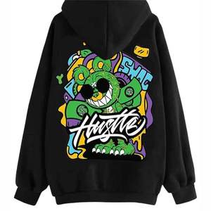 Sweat-shirts à capuche surdimensionnés pour hommes, qualité luxe, impression personnalisée, 100% coton, tissu éponge lourd, style streetwear - Product Image 4