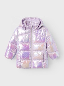 Chaquetas y Abrigos de Moda para Mujer, Estilo Urbano, Dorado Brillante, Chaquetas Cortas con Cierre Completo, Chaqueta Impermeable con Cuello Redondo - Product Image 2