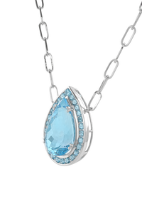 Colgante de Topacio Azul en Plata de Ley 92.5 KLSP-50582 - Product Image 2