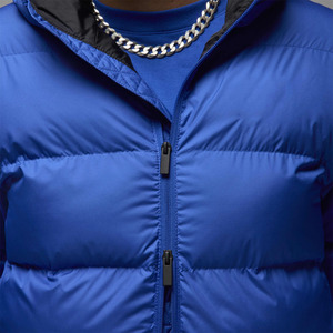 Chaquetas acolchadas de poliéster para hombres adultos, color azul marino, con cremallera, manga larga, ropa casual de invierno, chaqueta acolchada para jóvenes. - Product Image 4