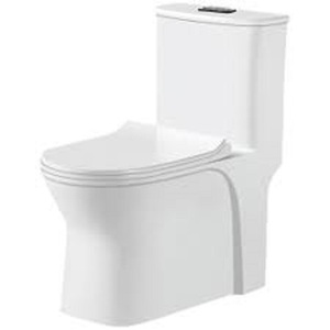 Inodoro de Dos Piezas de Alta Calidad Más Vendido, Sanitario Moderno de Forma Cuadrada, Sifón en P, Sin Borde, Montado en la Pared, Doble Descarga por Gravedad - Product Image 3