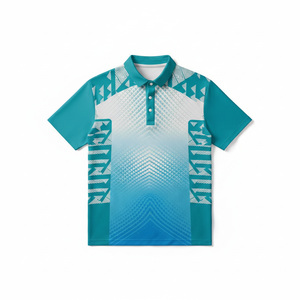 Polo de golf rayé anti-rides pour homme, manches courtes, évacuation de l'humidité, haute performance, imprimé numérique, respirant - Product Image 5