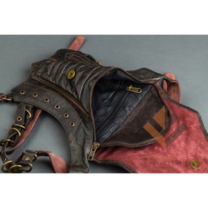 Leather Waist <b>Pocket</b> <b>Belt</b> Unisex Biker <b>Belt</b> Motorcycle <b>Belt</b> men - Product Image 4